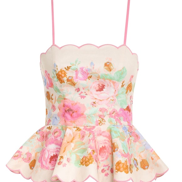 Zimmermann Tops - Zimmermann Raie Scalloped Top